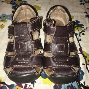 Pediped brown leather fisherman sandals EU 23 7